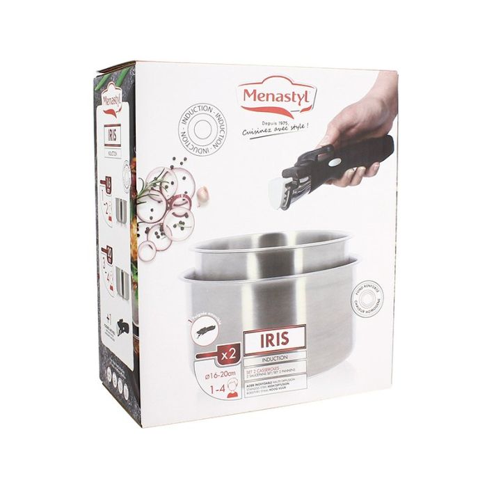 Set de 2 casseroles inox MENASTYL Electro Dépôt