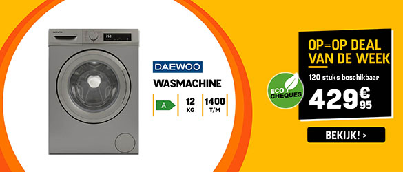 OP=OP DEAL van de week wasmachine Daewoo