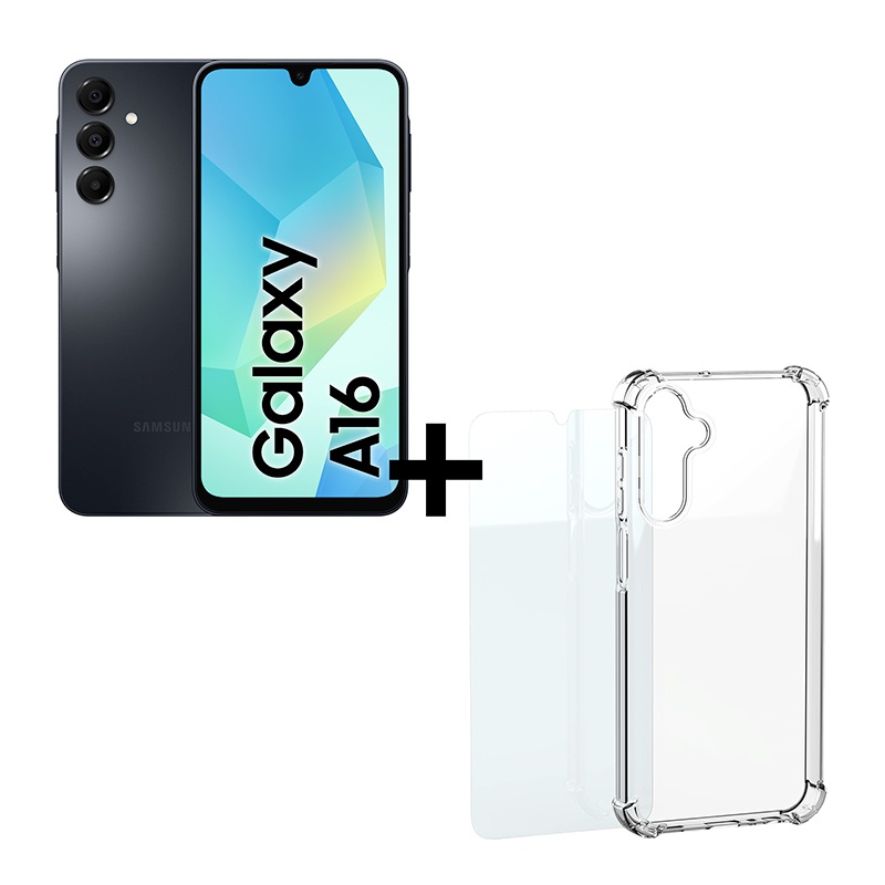 Smartphone Samsung Galaxy A16 4g 128go Bleu Nuit + Coque + Film De Protection