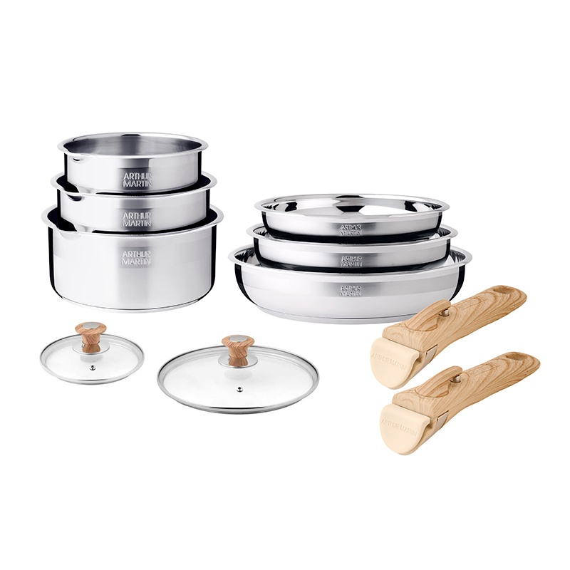 Batterie Arthur Martin 10 Pièces Inox