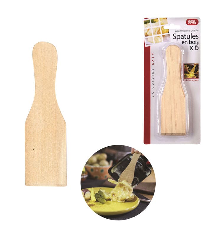 6 spatules bois pour raclette - Electro Dépôt