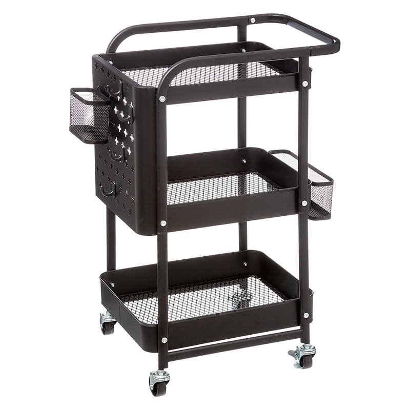Zwart Metalen Dressoir, 3 Niveaus