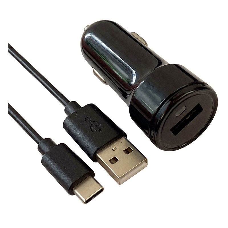 Chargeur USB allume-cigare publicitaire - adaptateur USB type C