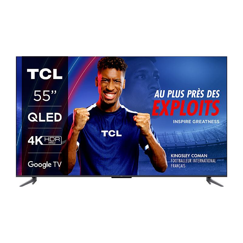 TV QLED UHD 4K 55 TCL 55C643 Google TV - Electro Dépôt