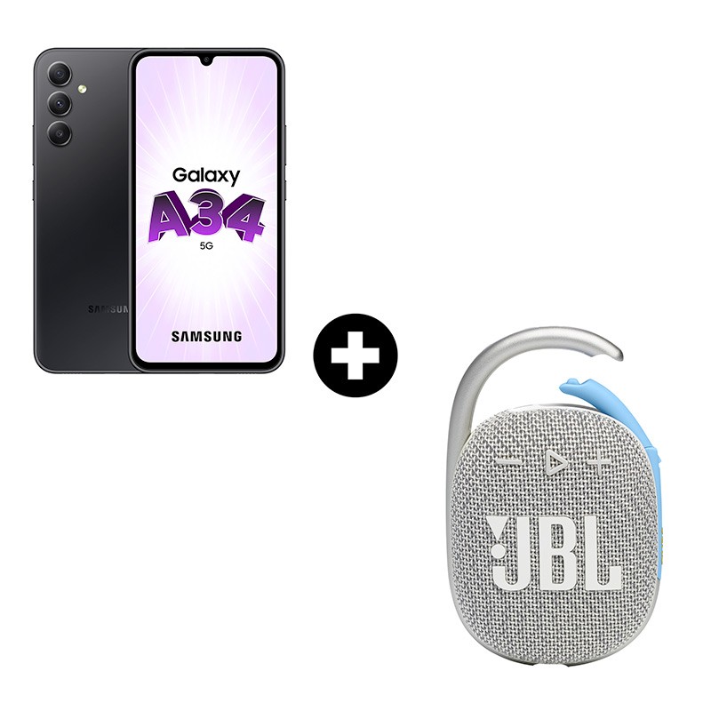 SAMSUNG Pack Galaxy A34+JBL clip 4 Eco pas cher 