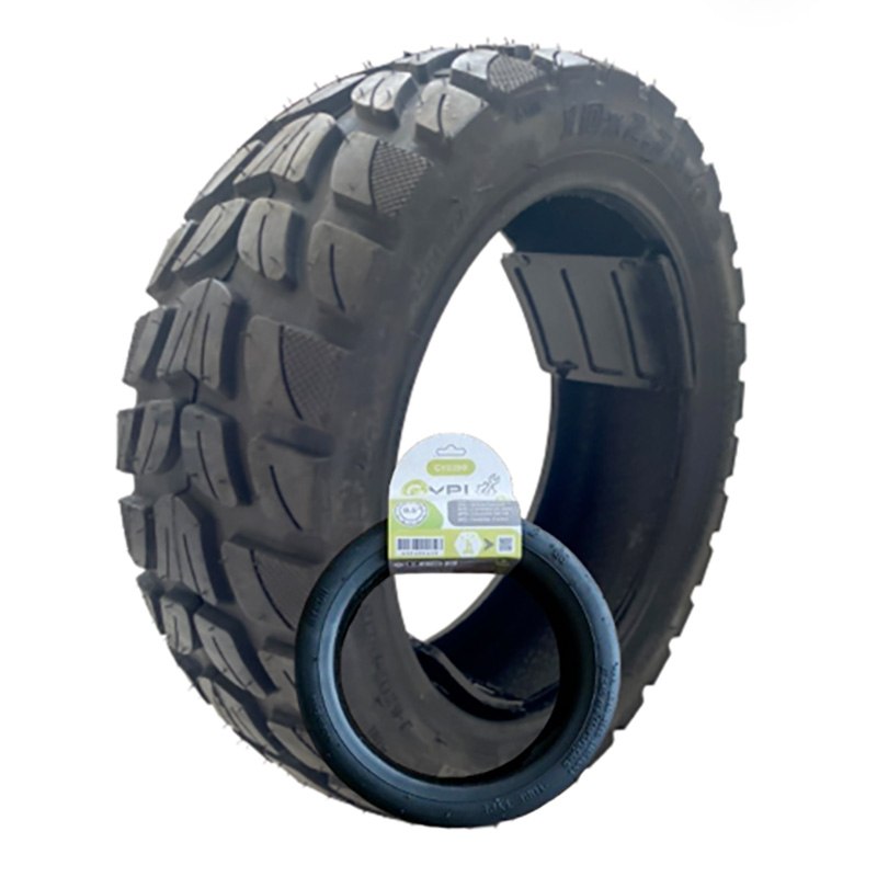 Pneu Tout-terrain Tubeless 90/55-6 (10 X 3,0) Pour Trottinette électrique – Compatible 80/65-6, Taille 235x94 Mm