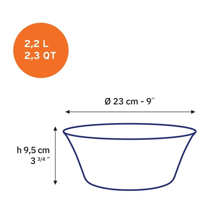 Plat Saladier Rond Duralex 23 Cm – Verre Transparent, Made In France