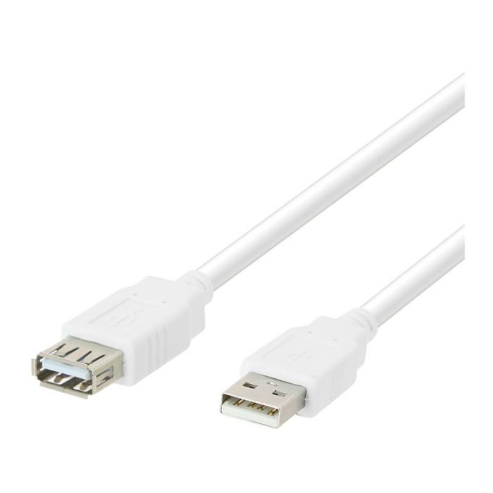 Rallonge câble USB femelle EDENWOOD vers USB mâle blanc 5m - Electro Dépôt