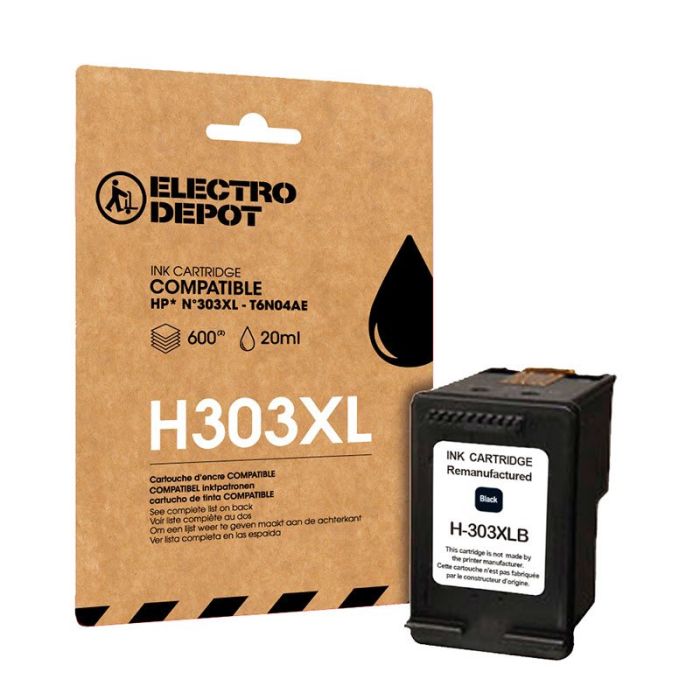Inktpatroon ELECTRO DEPOT compatibel HP H303 zwart XL 