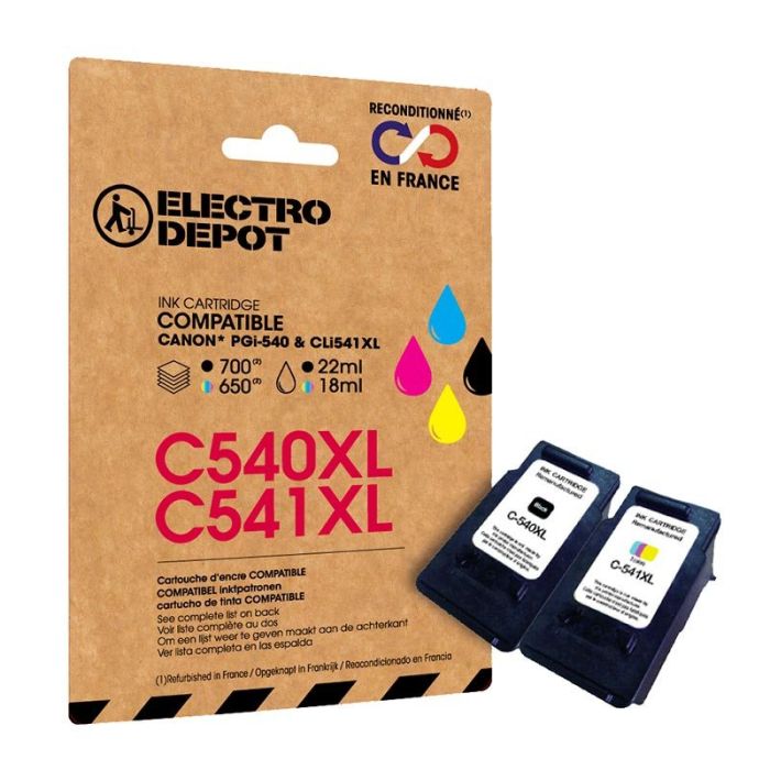 Inktpatroon ELECTRO DEPOT C540/541 pack XL en kleuren - Electro