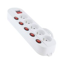 Bloc multiprise x 5 + 6 interrupteurs ELECTODEPOT