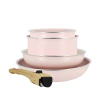 MENASTYL 5-delige pannenset – Duurzaam gerecycled aluminium - roze