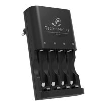 TECH MOBILITY oplader voor 4 batterijen