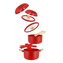 Pannenset MENASTYL SUPERBALL 8 stuks magenta