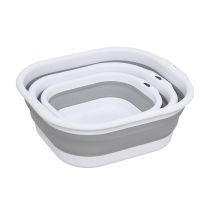 Lot de 3 bassines rétractables 3-5-10 L