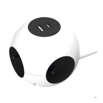 Multiprise QUARX 4 prises + UBS A et C, cable 3m