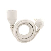 Rallonge ZENITECH 5m blanc 16A 3G1.5mm