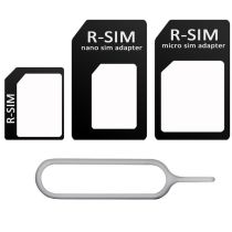 Adapter H'MC nano-micro-stand. sim + PIN voor iPhone 4/4S/5
