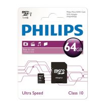 Micro SD kaart PHILIPS 64Gb Class10