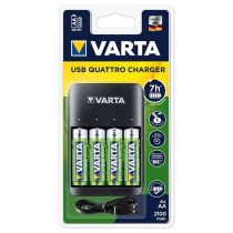 Oplader VARTA USb  + 4 AA batterijen -LR06  2100mAH SUB QUATT