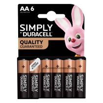 Batterijen DURACELL Simply AA - LR06 X6