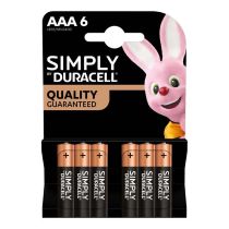 Batterijen DURACELL Simply AAA - LR03 x 6