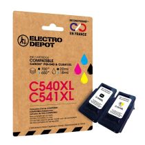 compatibel  Inktpatroon ELECTRO DEPOT Canon C540/541 pack XL zwart en kleuren