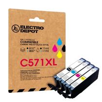 Inktpatroon compatibel met Canon C571 pack XL zwart en kleuren
