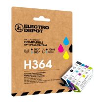Compatibele inktcartridge ELECTRO DEPOT  HP H364 pack zwart en kleuren