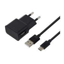 Voedingsnet Adapter HIGH ONE 2,4AA ZWART + Kabel USB-C 1M