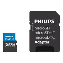 Micro SD-kaart Philips 256 GB klasse 10/U3 + adapter