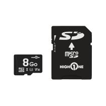 Carte Micro SD HIGH ONE 8Go + adapteur