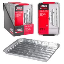 Aluminium bakjes voor barbecue X 4 stuks
