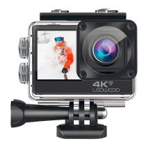 Sportcamera  LEDWOOD 4K Wifi met dubbel scherm