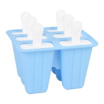 Set van 6 Ijsvormpjes voor Waterijsjes - Flexibele Siliconen