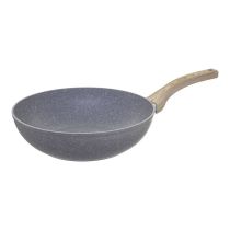 Wok van 28 cm van gesmeed aluminium, Nature-serie
