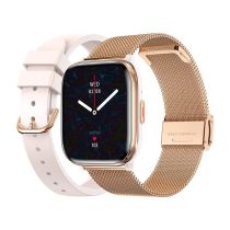 Montre connectée ECHO Rainbow Nano Bracelets Rose + Métal Gold