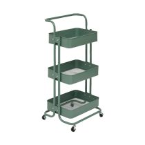 Metalen dienblad met 3 niveaus, groene kleur