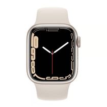 Apple Watch Serie 7 45mm wit  smartwatch, Refurbished, klasse A