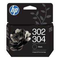 HP 302-pakket met drie kleuren inktpatronen (cyaan, magenta, geel) en één zwart inktpatroon