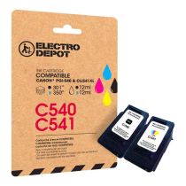 Multipack cartouches d'encres ELECTRO DEPOT compatible Canon C540/541 pack noir+couleur