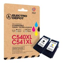 Multipack cartouches d'encres ELECTRO DEPOT compatible Canon C540/541XL pack noir+couleur
