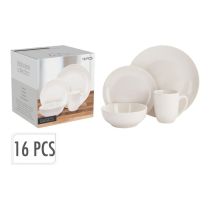 16-delig servies van wit porselein