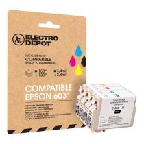 compatibele  inktcartridge  ELECTRO DEPOT Epson E603 zwarte en kleuren (Zeesterren)