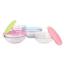 Set van 4 kommen in glas