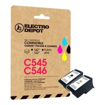 Compatibel ELECTRO DEPOT inktpatroon Canon C545/546 verpakking zwart en kleuren