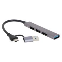 HUB SEDEA USB-C (+adapter) -> 4 poorten