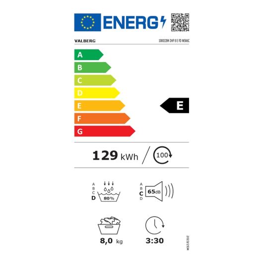 Sèche-linge pompe à chaleur VALBERG DHP 8 E FD W566C