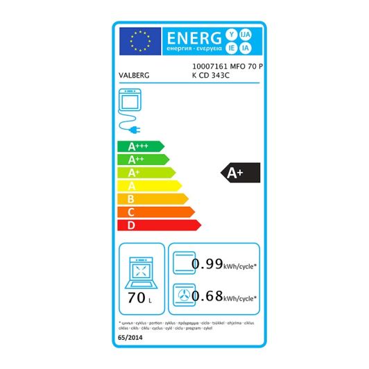 Four chaleur tournante VALBERG MFO 70 P K CD 343C V2