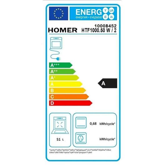Elektrisch fornuis HOMER HTF 1000.50 W/2